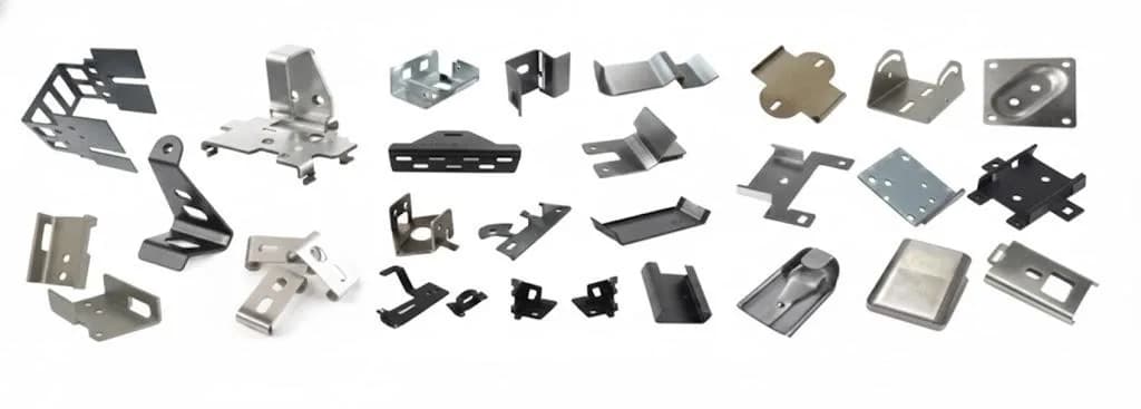 Assorted stamped parts and sheet metal components